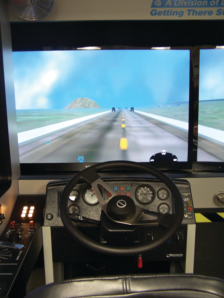 DART's simulator is a true-to-life virtual world driving environment pre-loaded with urban, suburban, rural and other scenarios that will be used for new operator training, operator refresher training, and commercial driver&rsquo;s license (CDL) training.