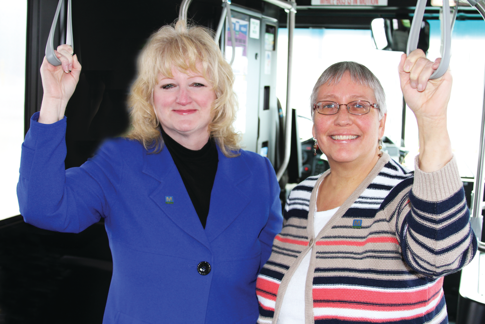Fargo Transit Administration Transit Administrator Julie Bommelman and Moorhead Transit Administration Transit Manager Lori Van Beek.