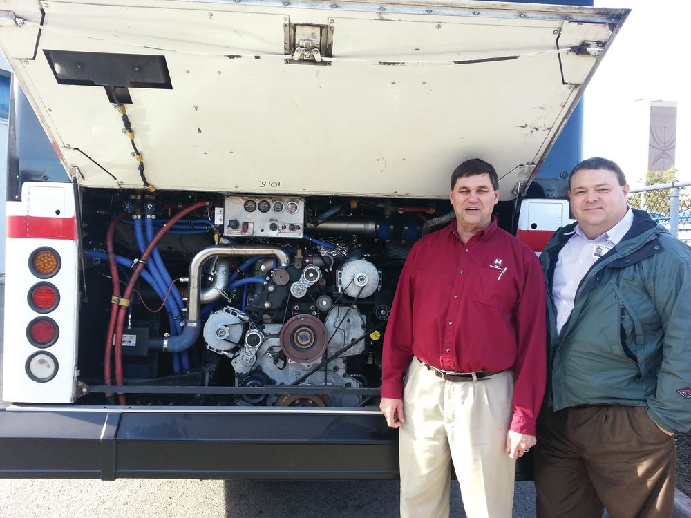 From left to right, Metro Transit Chief Mechanical Officer Carl Thiessen and COO Ray Friem.