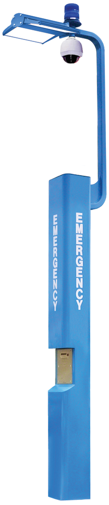 Talk-A-Phone has enhanced its blue light towers with an integrated high-efficiency LED area lighting.