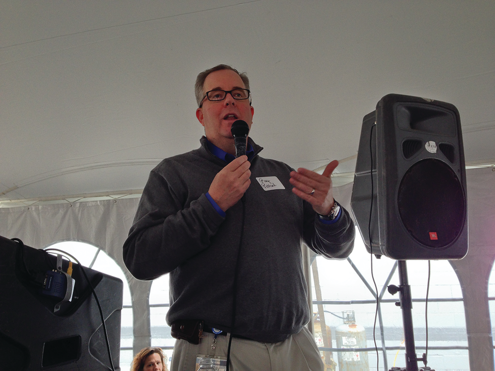 Ray Pittard, president of Thermo King North America, spoke at the Thermo King Bloomington 75th anniversary celebration on May 4.