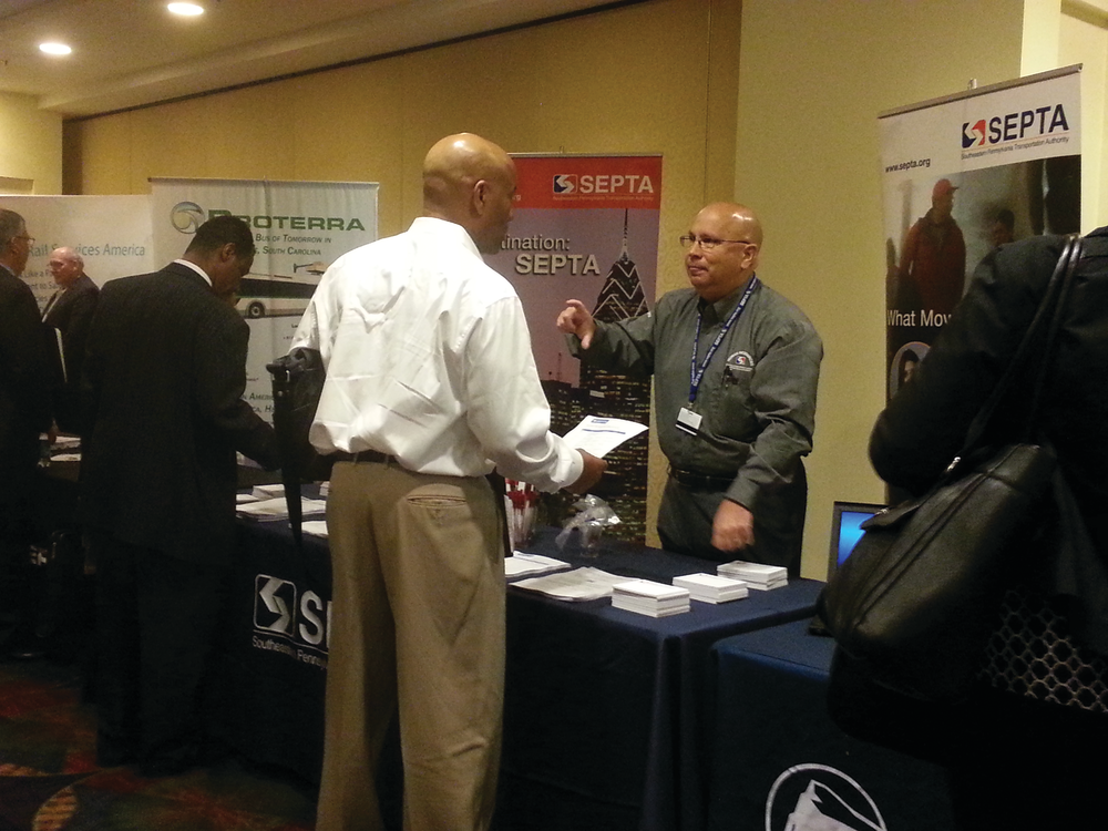 Twenty-eight employers had representatives at the fair, including SEPTA, Metra, Amtrak, Keolis, HDR, Proterra and the Port Authority of NY&NJ.