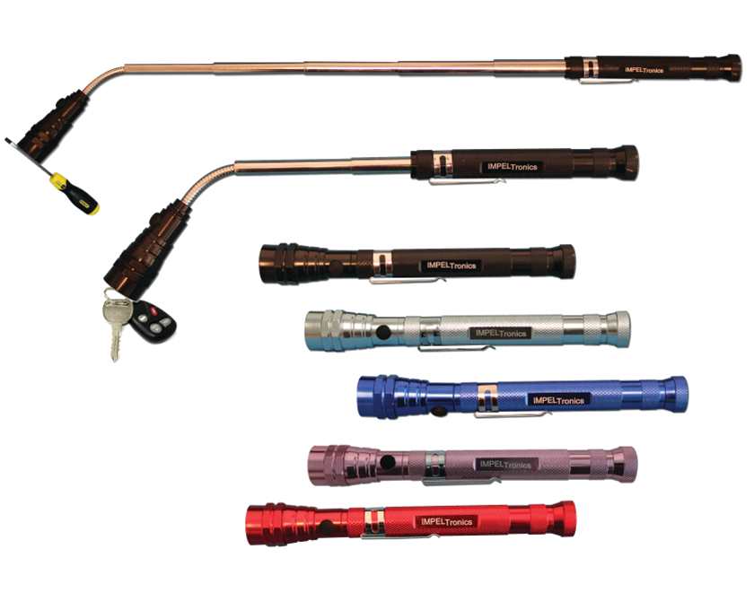 Impeltronics introduced its new LED flashlight magnetic pickup tool.