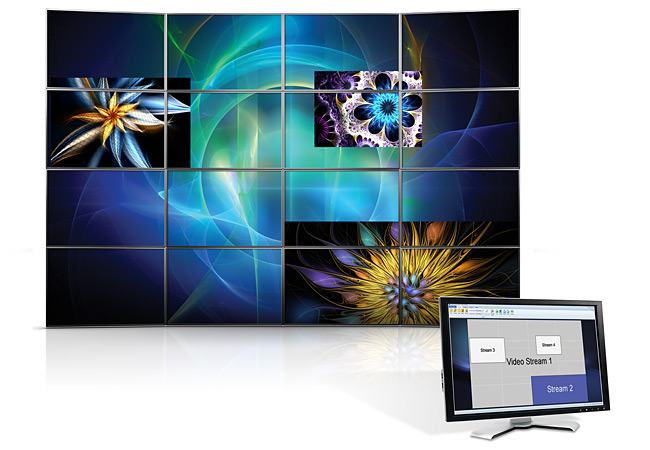 Matrox MuraControl 2.0 for Windows video wall management software enables precise remote or local control of Mura MPX-powered video walls.