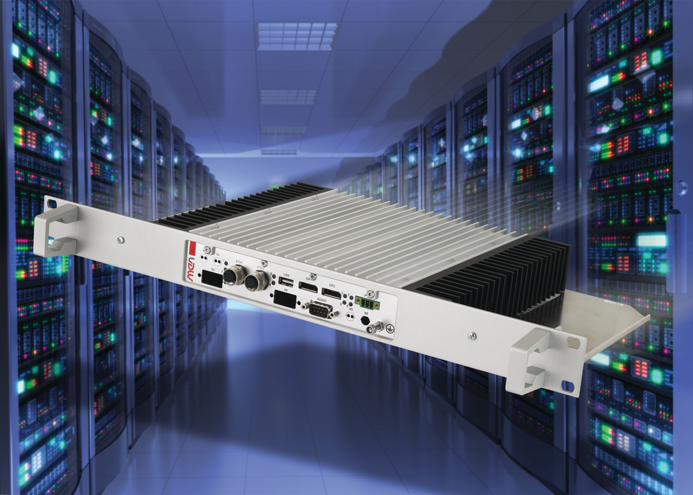 The insertion frame allows for fanless cooling of PC boxes.