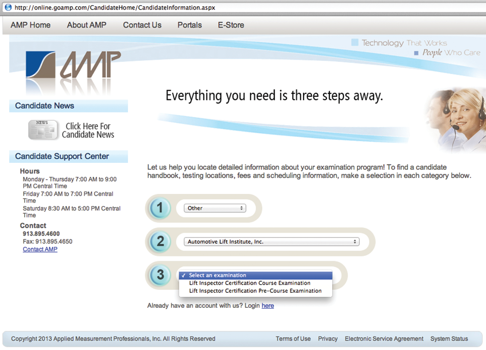 Canadian participants in the Automotive Lift Institute&rsquo;s (ALI) Lift Inspector Certification Program can now take the required Pre-Course Exam and Course Exam at 28 conveniently located computer-based testing centers across Canada.