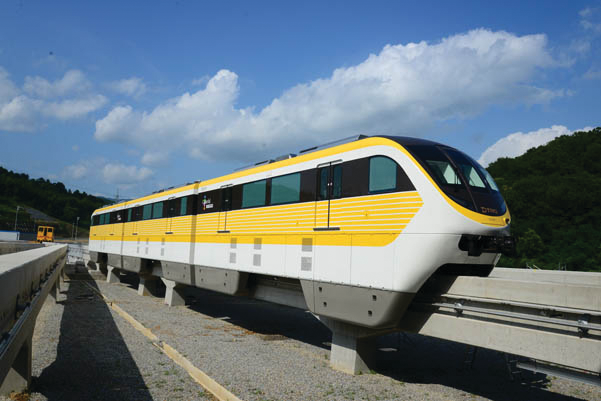 Daegu 3-wagon train set build by Woojin, Korea (Hitachi licensee) ready for service.