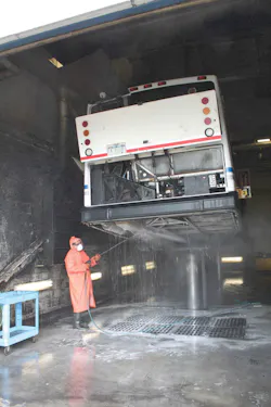 Buses in service in Buffalo, N.Y., are subjected to harsh weather conditions, which requires special maintenance considerations. Buses in service in Buffalo, N.Y., are subjected to harsh weather conditions, which requires special maintenance considerations.