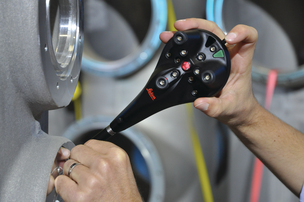 This wireless probing device extends the capability of the Leica Absolute Tracker AT402.