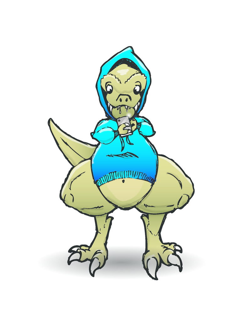 Distractosaurus Text is one of the charaters created by CityBus as part of a new safety campaign in Lafayette, Ind.