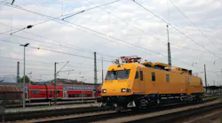 Maintenance vehicle for catenary installations with the DB Netz No. 711207. Maintenance vehicle for catenary installations with the DB Netz No. 711207.