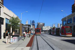 Rendering of the Kansas City Streetcar. Rendering of the Kansas City Streetcar.