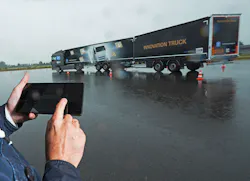 ZF Innovation Truck, Maneuvering Test during ZF's Trade Press Conference 2014, Aldenhoven, Germany. ZF Innovation Truck, Maneuvering Test during ZF's Trade Press Conference 2014, Aldenhoven, Germany.