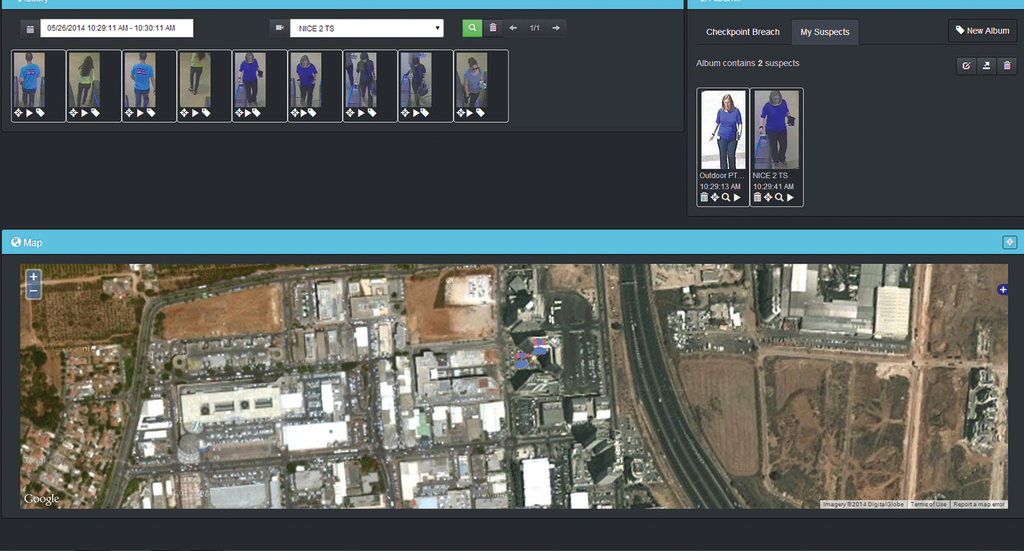 Suspect Search allows security officials to track movements in real-time.