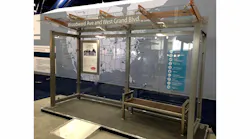 Trident Shelter as seen at the 2014 APTA Expo, Houston. Trident Shelter as seen at the 2014 APTA Expo, Houston.