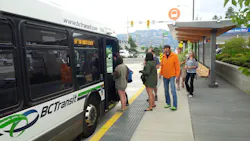 The Kelowna RapidBus line features real time bus information for riders. The Kelowna RapidBus line features real time bus information for riders.