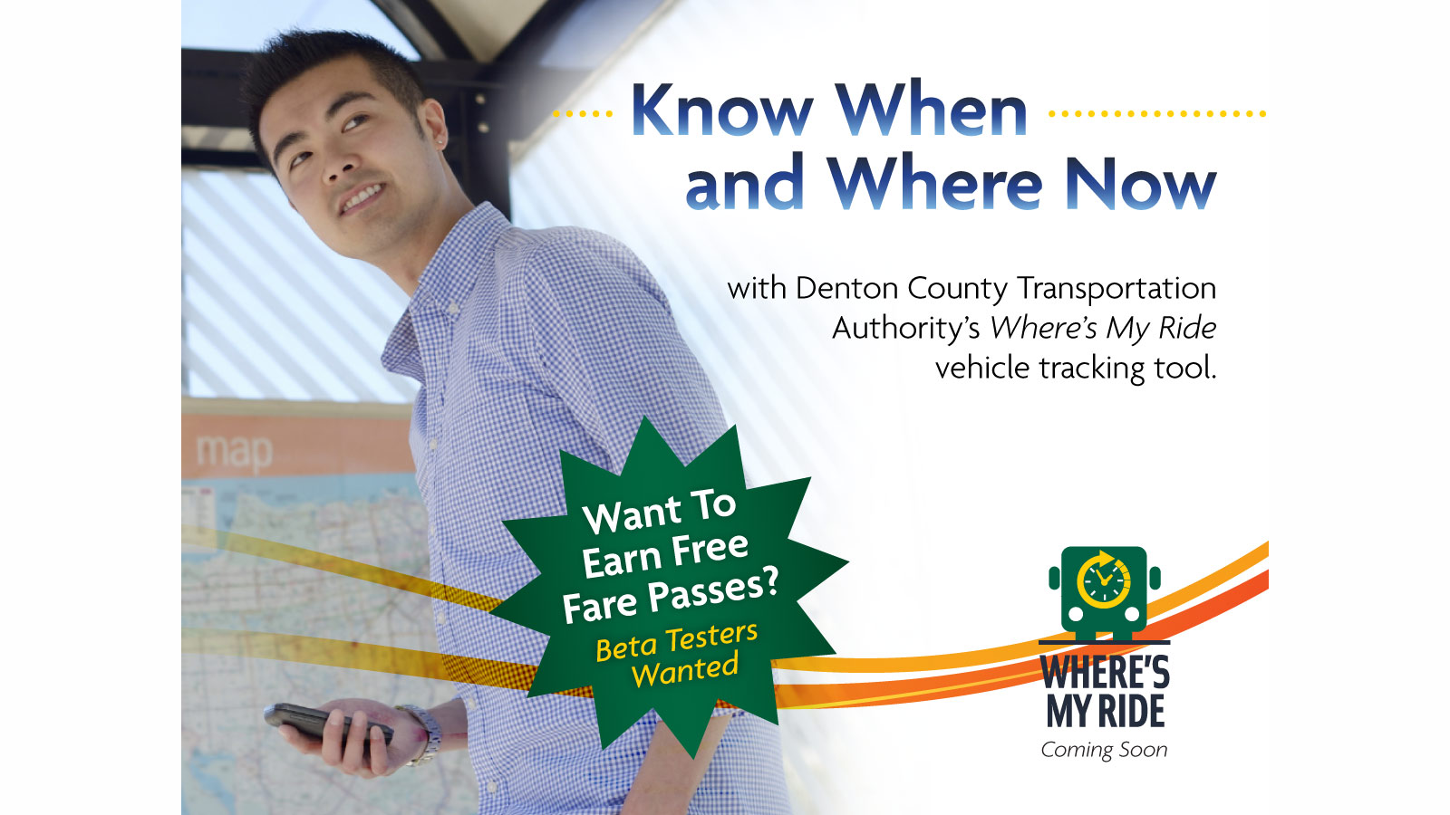 DCTA is beta testing Where's My Ride in advance of the roll out of a the system.
