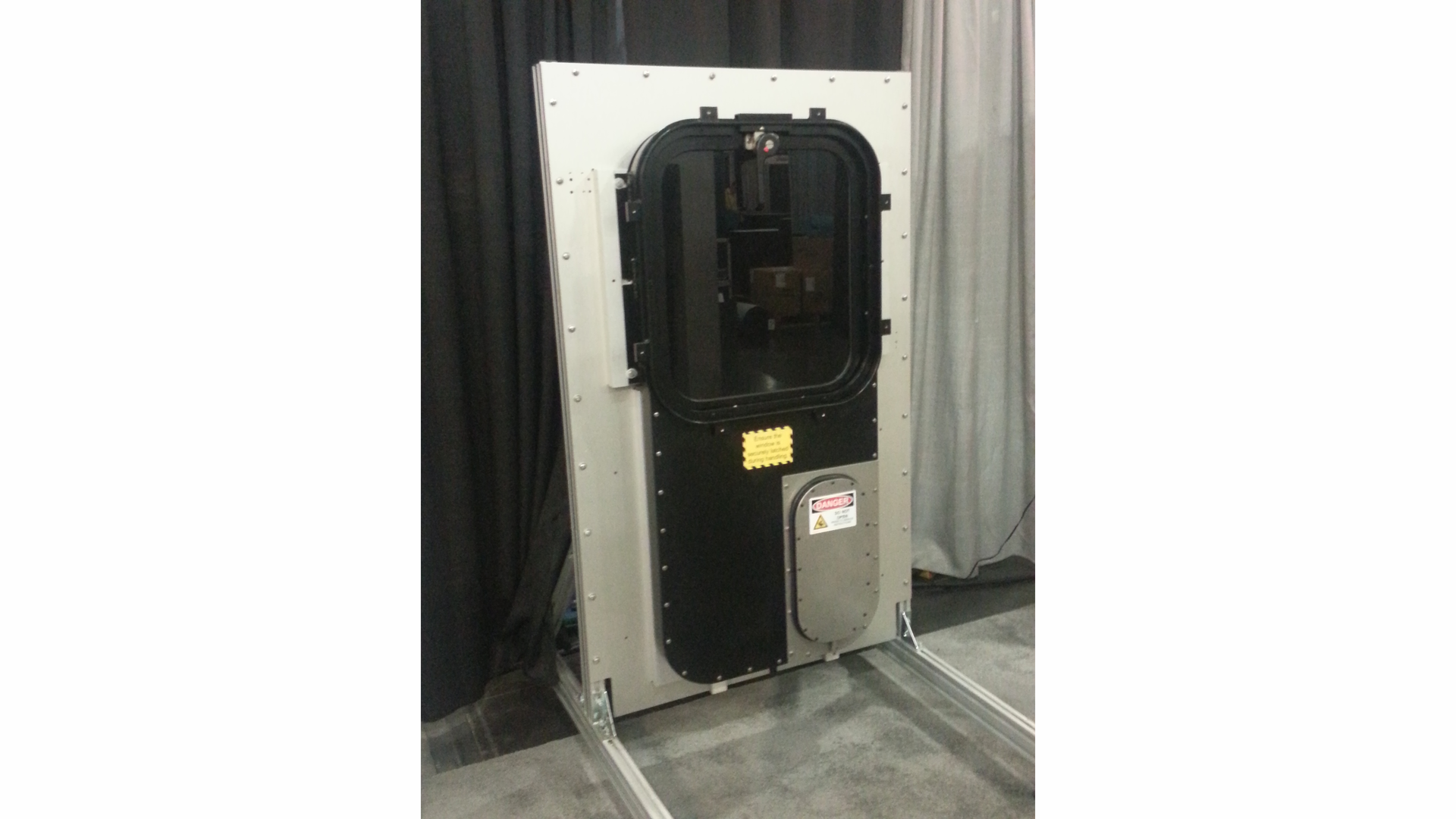 Prelco is showing off its window made for the new Acela trains, which are tested to withstand high-speed rail stresses.