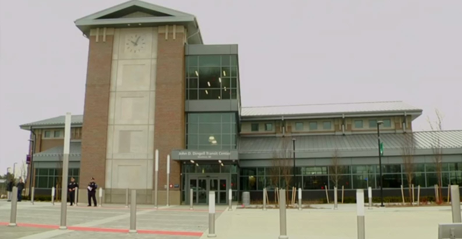 The John D. Dingell Transit Center in Dearborn, Michigan, is an important component in initiatives for commuter rail between Ann Arbor and Detroit.