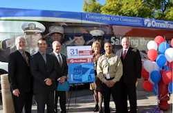 Ron Dailey, Omnitrans board member, Loma Linda council member; John Reynolds, staff analyst at San Bernardino County Department of Veterans Affairs; Scott Graham, Omnitrans CEO/general manager ; and Barbara Fallen, director of the VA Loma Linda. Ron Dailey, Omnitrans board member, Loma Linda council member; John Reynolds, staff analyst at San Bernardino County Department of Veterans Affairs; Scott Graham, Omnitrans CEO/general manager ; and Barbara Fallen, director of the VA Loma Linda.