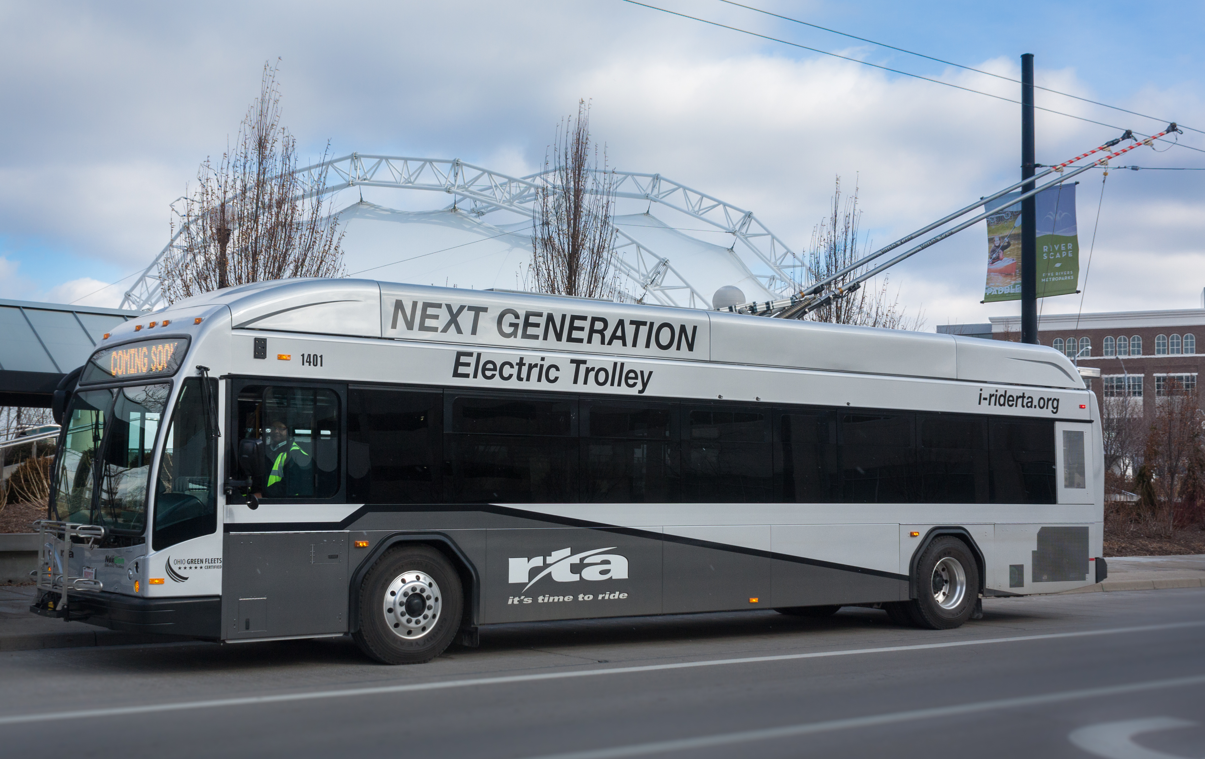 Dubbed NexGen for Next Generation, the new bus can operate on or off RTA&rsquo;s overhead electric system.
