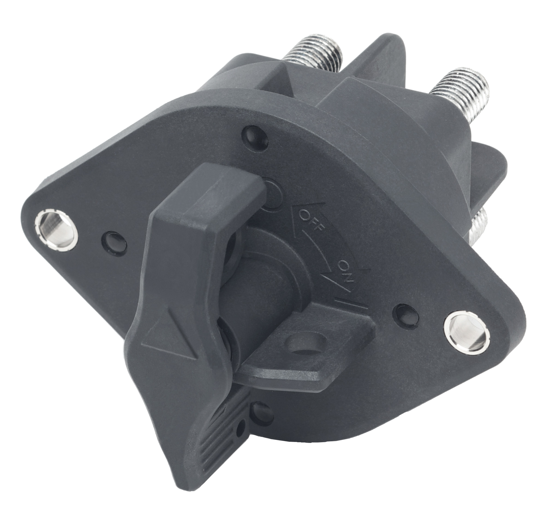 The Littelfuse TR Series, is a dual pole 500 Amp continuous current rated master disconnect switch.