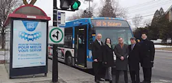 From left to right, Aref Salem, member of the executive committee of the city of Montreal and responsible for transportation; Émilie Thuillier, city councilor in the borough of Ahuntsic-Cartierville; Philippe Schnobb, chairman of the board of directors of the STM; M . Marc Bélanger, director, planning and management of networks, STM; and Harout Chitilian, a counselor in the borough of Ahuntsic-Cartierville From left to right, Aref Salem, member of the executive committee of the city of Montreal and responsible for transportation; Émilie Thuillier, city councilor in the borough of Ahuntsic-Cartierville; Philippe Schnobb, chairman of the board of directors of the STM; M . Marc Bélanger, director, planning and management of networks, STM; and Harout Chitilian, a counselor in the borough of Ahuntsic-Cartierville