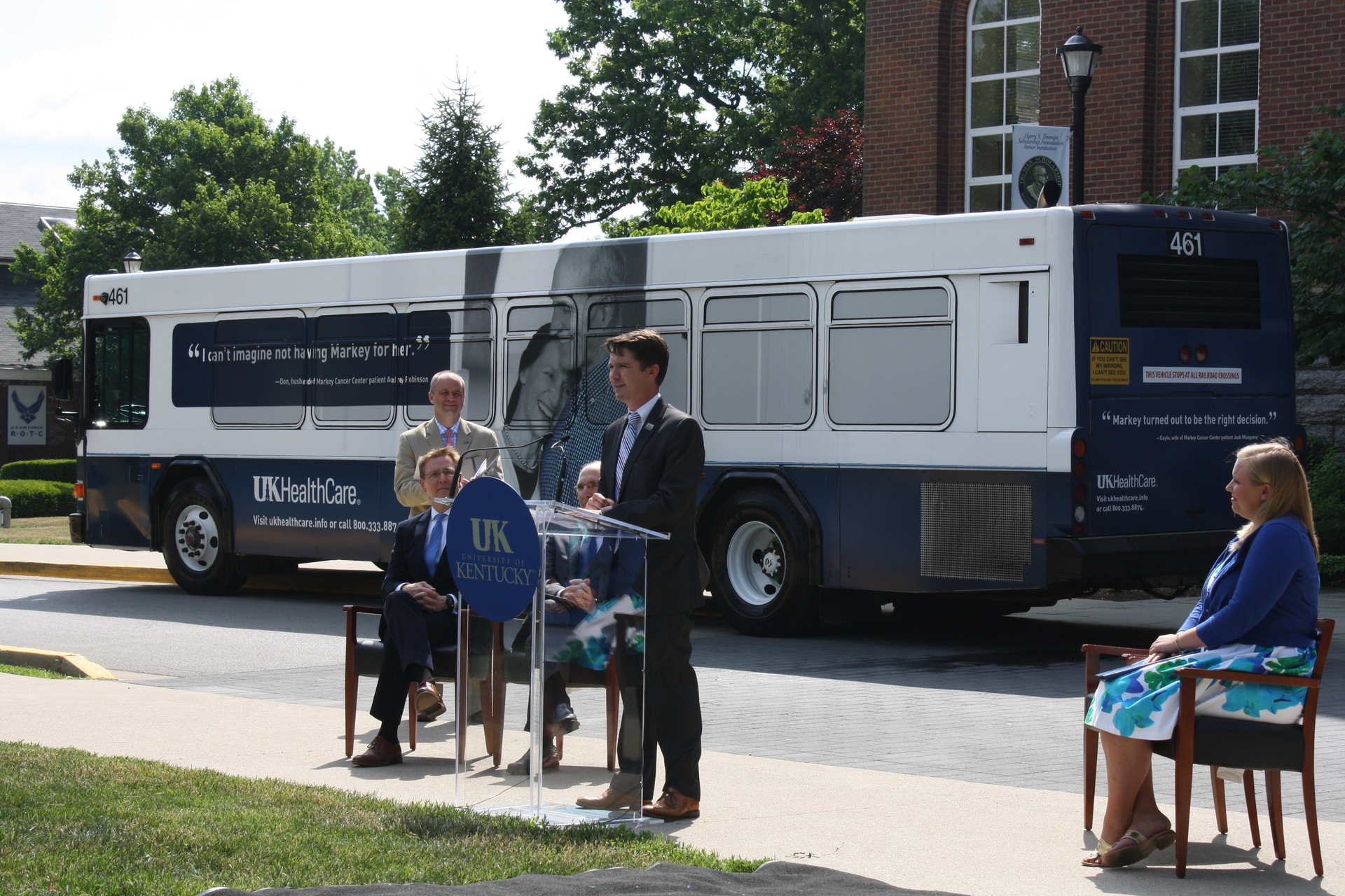 Lextran Board of Directors Chairman Jeff Fugate announced a major new partnership between UK and Lextran Tuesday morning.