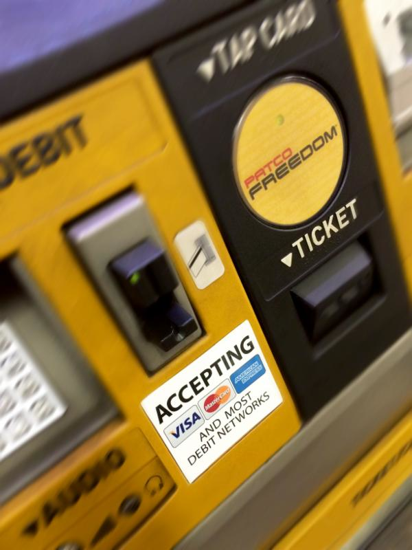 PATCO's ticket vending machines will now be able to use credit cards and debit cards for buying paper tickets.