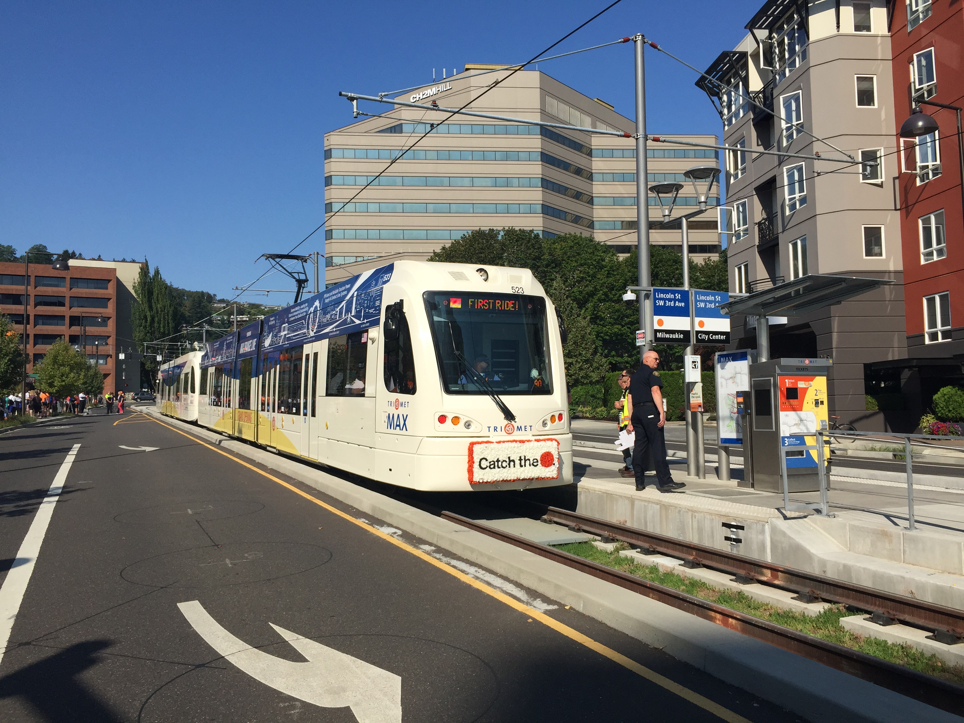 To celebrate the Sept. 12, Orange Line opening, all transit was free, including TriMet service, Portland Streetcar and Portland Aerial Tram.