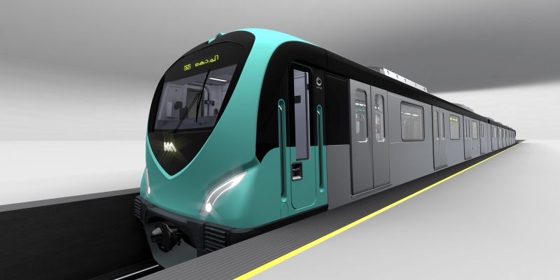 The train is composed of 3 cars and is about 65 meters-long. It has an open gangway allowing passengers to walk from one end of the train to the other.