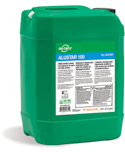 AluStar 100 is specifically formulated for sensitive materials and can be used for mechanical parts washing and degreasing of aluminum and other non-ferrous alloys AluStar 100 is specifically formulated for sensitive materials and can be used for mechanical parts washing and degreasing of aluminum and other non-ferrous alloys