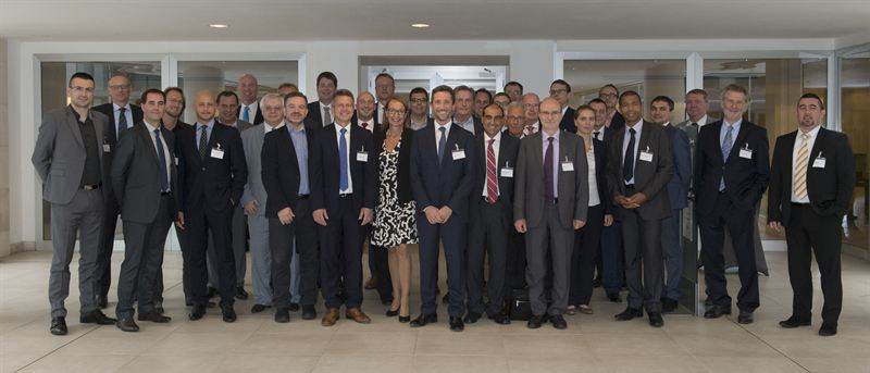 Participants of the IT for Rail Management conference of Trenitalia and IVU in Rome.