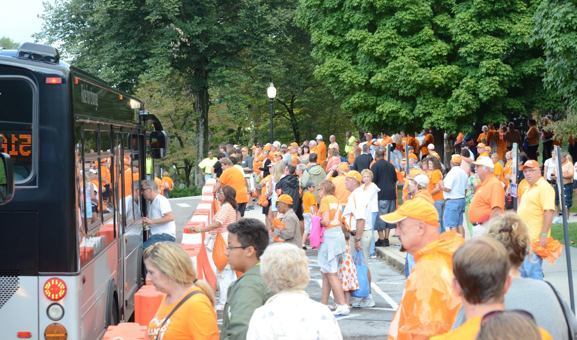 Shuttles begin three hours prior to kickoff and run several hours after the game.