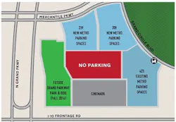 Current and new parking spaces at Metro's Grand Parkway Park & Ride, Current and new parking spaces at Metro's Grand Parkway Park & Ride,