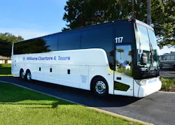 Williams Charters has purchased 10 new Van Hool buses from ABC Companies. Williams Charters has purchased 10 new Van Hool buses from ABC Companies.