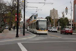 Official live power testing of the Cincinnati Streetcar began along the 1.6 mile route. Official live power testing of the Cincinnati Streetcar began along the 1.6 mile route.