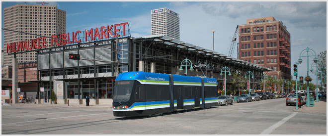 Rendering of the Milwaukee Streetcar, which will be made by Brookville Equipment Corp.