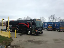 The CNG-fueled MCI bus is the first of many natural gas buses rabbittransit plans to implement in coming years to replace its aging fleet. The CNG-fueled MCI bus is the first of many natural gas buses rabbittransit plans to implement in coming years to replace its aging fleet.