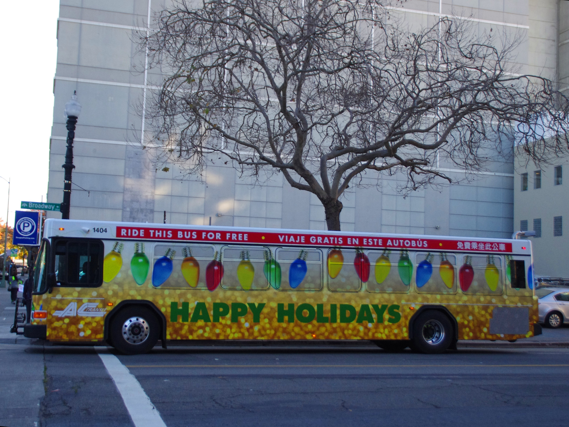 Donations may be brought to 1600 Franklin Street in Oakland, where a mini-Holiday Bus is on display to store contributions from AC Transit employees and the community.