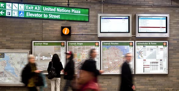 . The redesigned MTC displays will help drive increased transit use, sustainable transportation awareness, and overall usability by the traveling public.