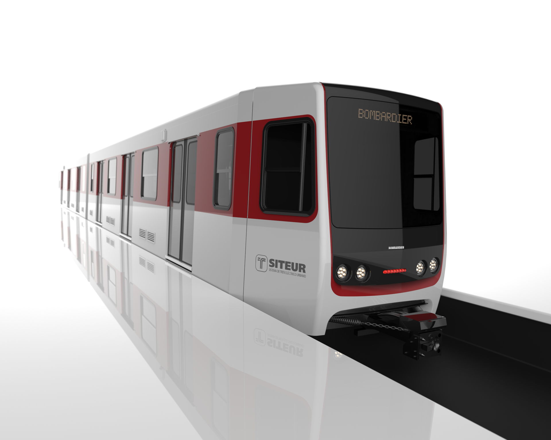 The 29.56 metres long articulated carbon steel trams will run in pairs and are designed for a maximum capacity of 48 seated passengers and more than 300 standing passengers per vehicle.