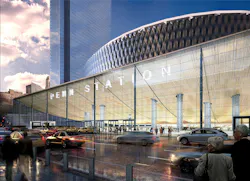 Rendering of one of the possible designs of the rehabilitated Penn Station in New York. Rendering of one of the possible designs of the rehabilitated Penn Station in New York.