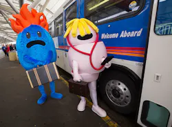RTD urges riders to take a lesson from its new colorful friends and be safe around buses and trains. RTD urges riders to take a lesson from its new colorful friends and be safe around buses and trains.
