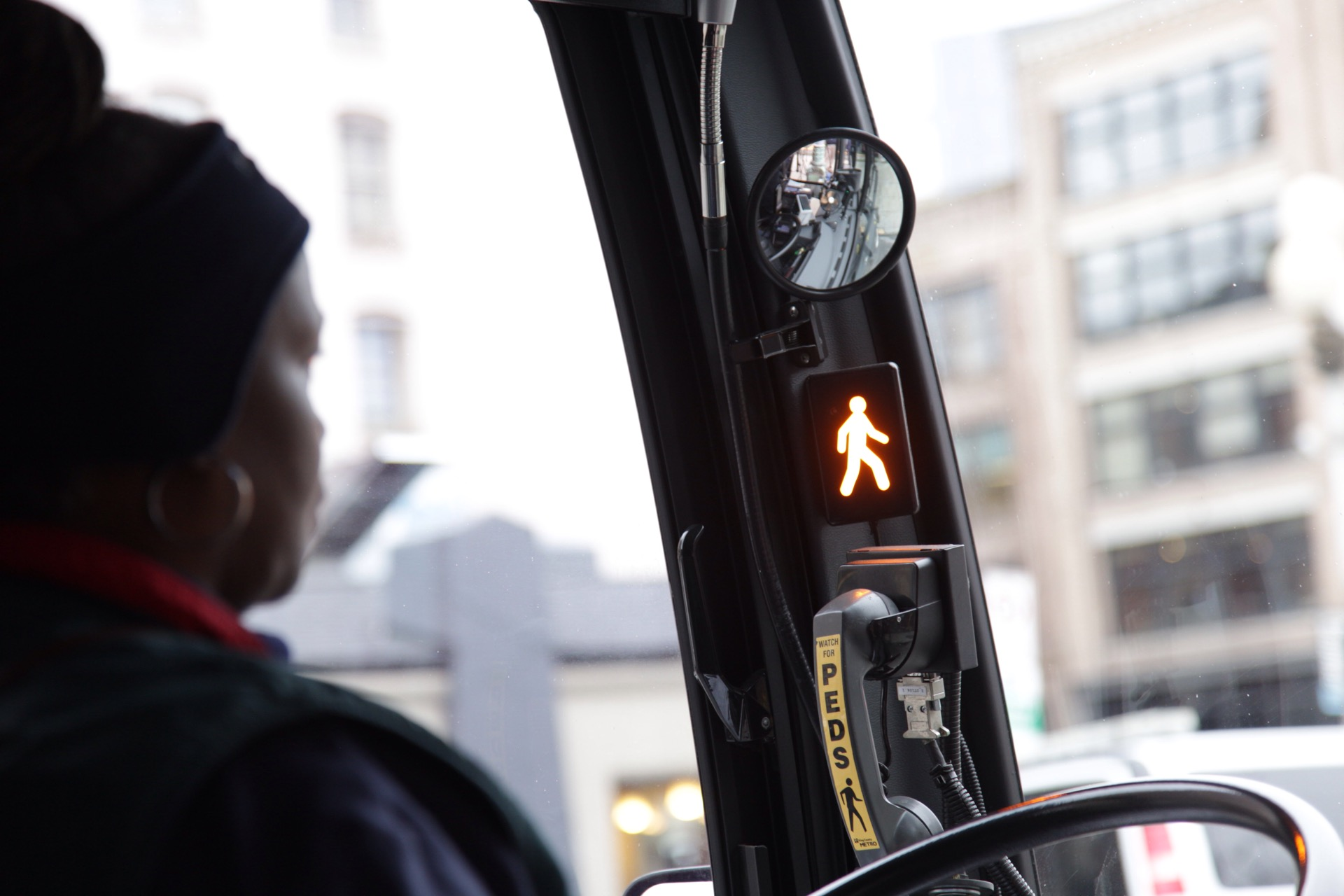 The driver assistance technology, called Mobileye Shield+ by Rosco Vision Systems, uses four bus-mounted vision sensors to identify and alert bus drivers when pedestrians, cyclists or vehicles are in close proximity to a bus.