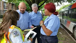Houston Metro COO Andrew Skabowski helps coordinate flood response efforts. Houston Metro COO Andrew Skabowski helps coordinate flood response efforts.