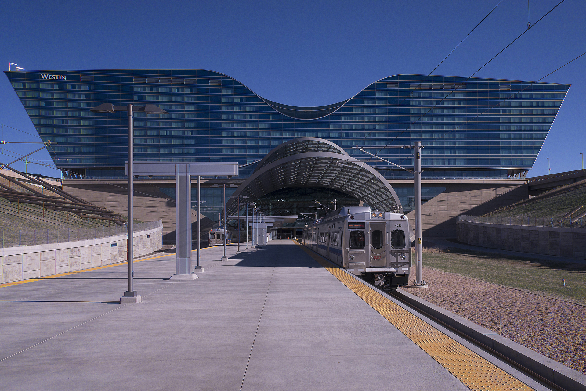 The 23-mile University of Colorado A Line from downtown Denver to Denver International Airport is now open.