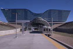 The 23-mile University of Colorado A Line from downtown Denver to Denver International Airport is now open. The 23-mile University of Colorado A Line from downtown Denver to Denver International Airport is now open.
