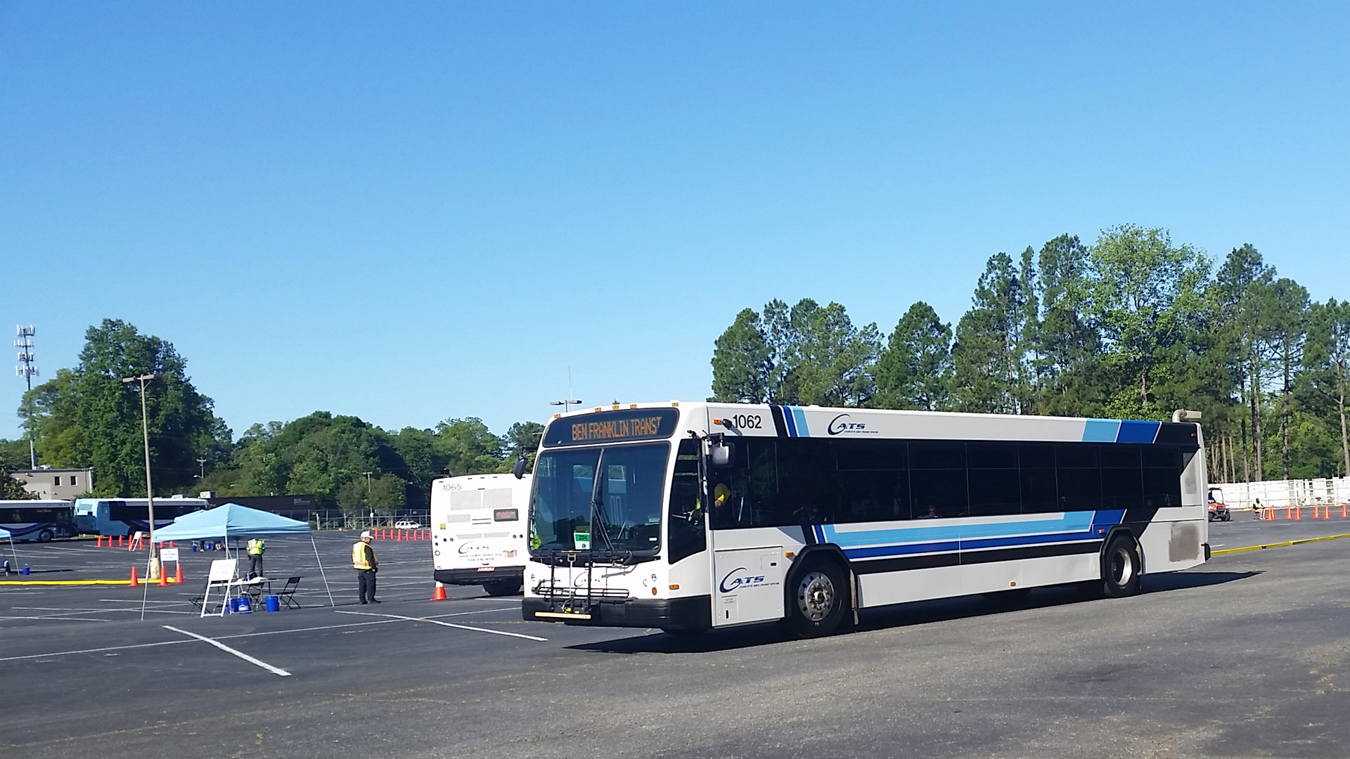 Danny Schmidt of Ben Franklin competes in the 2016 International Bus Roadeo in Charlotte, North Carolina.