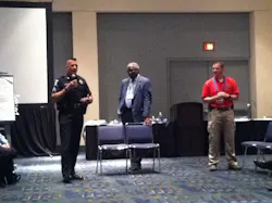 Charles Rappleyea, James Spiller and Bret Brooks host an open session on open and concealed carry laws. Charles Rappleyea, James Spiller and Bret Brooks host an open session on open and concealed carry laws.